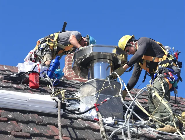 Protective chimney cap installed by Bellflower Chimney Sweep in Bellflower, CA