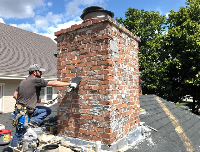 Completed chimney rebuild by Bellflower Chimney Sweep in Bellflower, CA