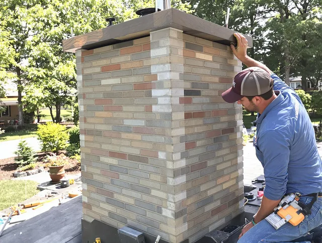 Bellflower Chimney Sweep completing a modern chimney remodel in Bellflower, CA