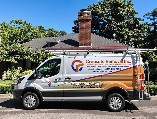 Bellflower Chimney Sweep technician removing creosote safely in Bellflower, CA