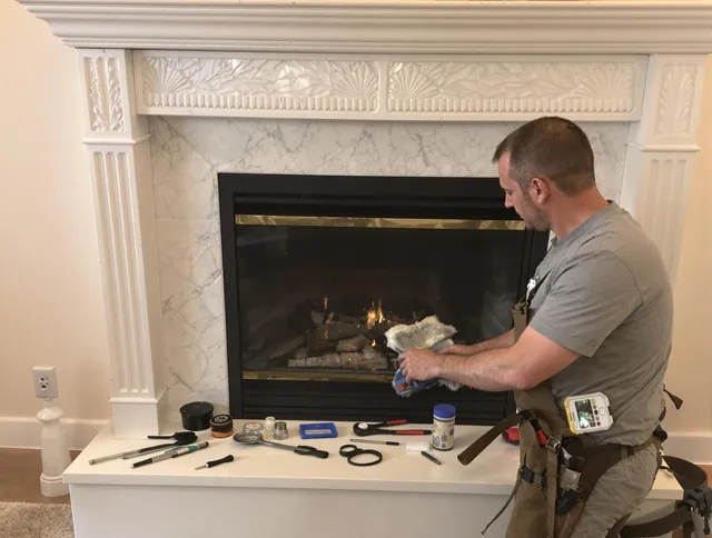 Bellflower Chimney Sweep performing fireplace maintenance in Bellflower, CA